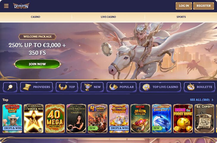 Découvrez les JOIES du Divaspin Casino en Ligne France.